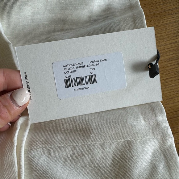 GAUGE81 White Lica Linen Mini Midi Strapless Dress Size 36 Small NWT - Picture 6 of 7